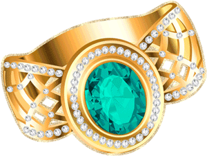 Gif animé bijoux bague bleue